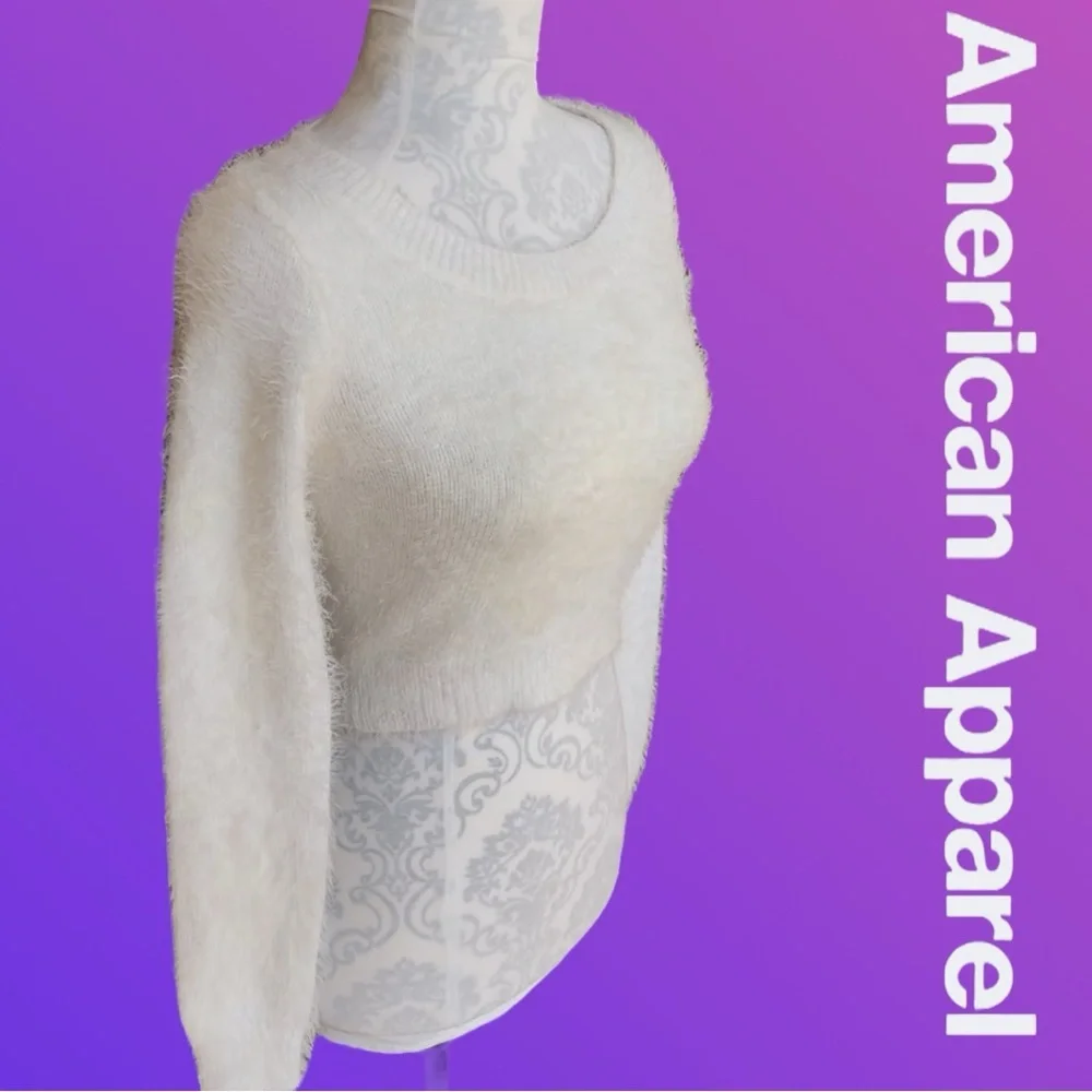 American Apparel fuzzy cropped top - Picture 5 of 14